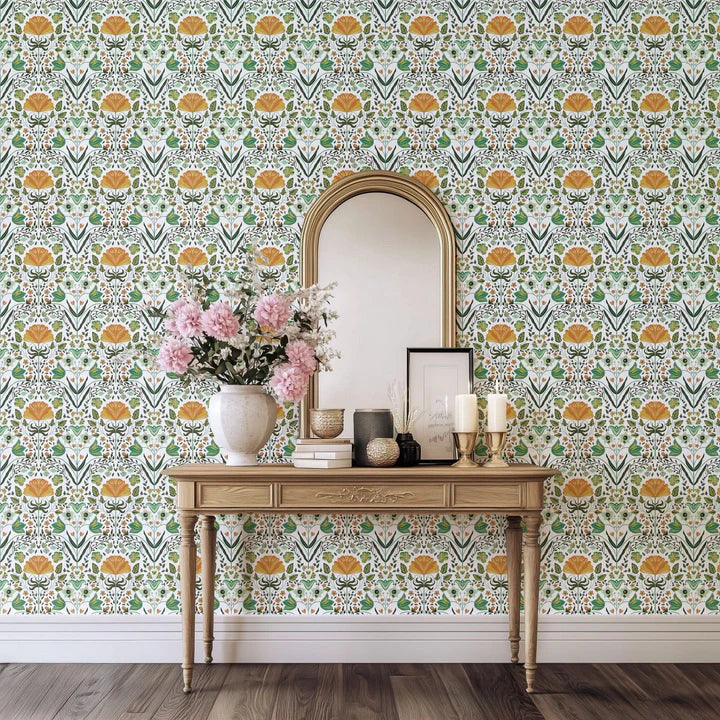 Art Nouveau Garden (White)